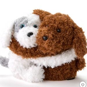 Plush Two-Tone Brown & White Puppy Plush